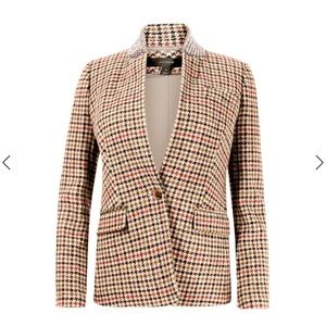 J. Crew Regent Houndstooth Jeweled Collar Blazer. 10. 
Removed tags unworn
